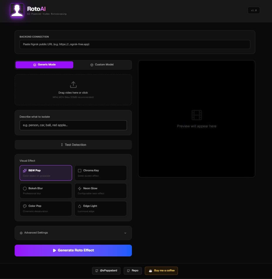 PHOTO 2: Main interface
